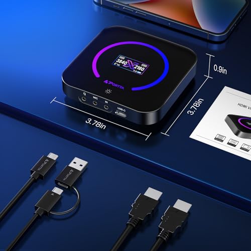 PORTTA DX20R HDMI Video Capture Card, Stream & Record in 4K 60Hz with Ultra-Low Latency, Passthrough for 1080p@240Hz & 2K@120Hz, USB 3.0 to PC, Support HDR, VRR, Compatible with PS5, Xbox, OBS by Portta - Image 7