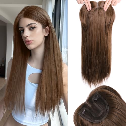XIXISNOW Toppers Hair Pieces for Women 24 Inch Long Straight