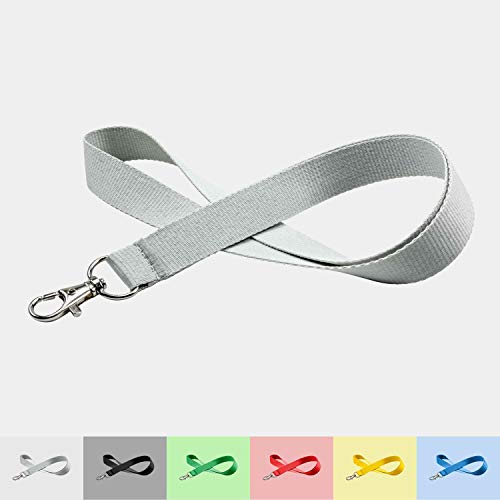 Cordon porte-clés 20 mm gris avec crochet easy going pour pass pro