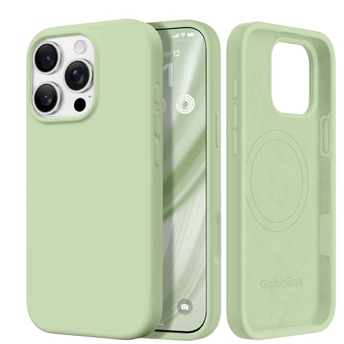 Image of GolbinBox Magnetic for iPhone 16 Pro Case, Silicone Cover, Green