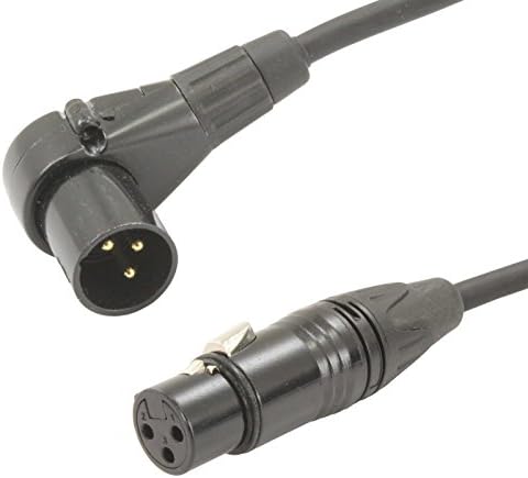 MCSPROAUDIO Male to Female XLR Cable with black connectors 25 FT Foot Feet Right Straight