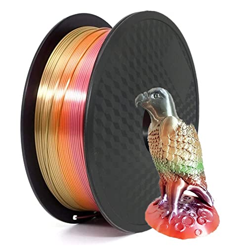 Prinko Pla 3D Printer Filament, Pla Filament 1.75Mm, Dimensional Accuracy +/- 0.02 Mm, 1Kg Carton Spool Pla Filament, 1.75Mm (Rainbow) #TOP5