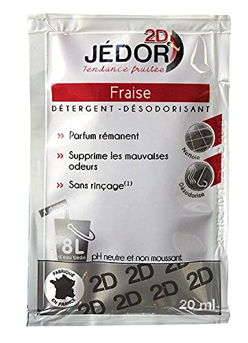 dosette 2D détergent nettoyant désodorisant - Jédor - Parfum fraise (100 dosettes)