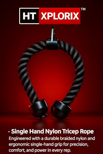 Image of Nylon Triceps Rope - Durable Cable Attachment for Tricep Pushdowns & Arm Workouts