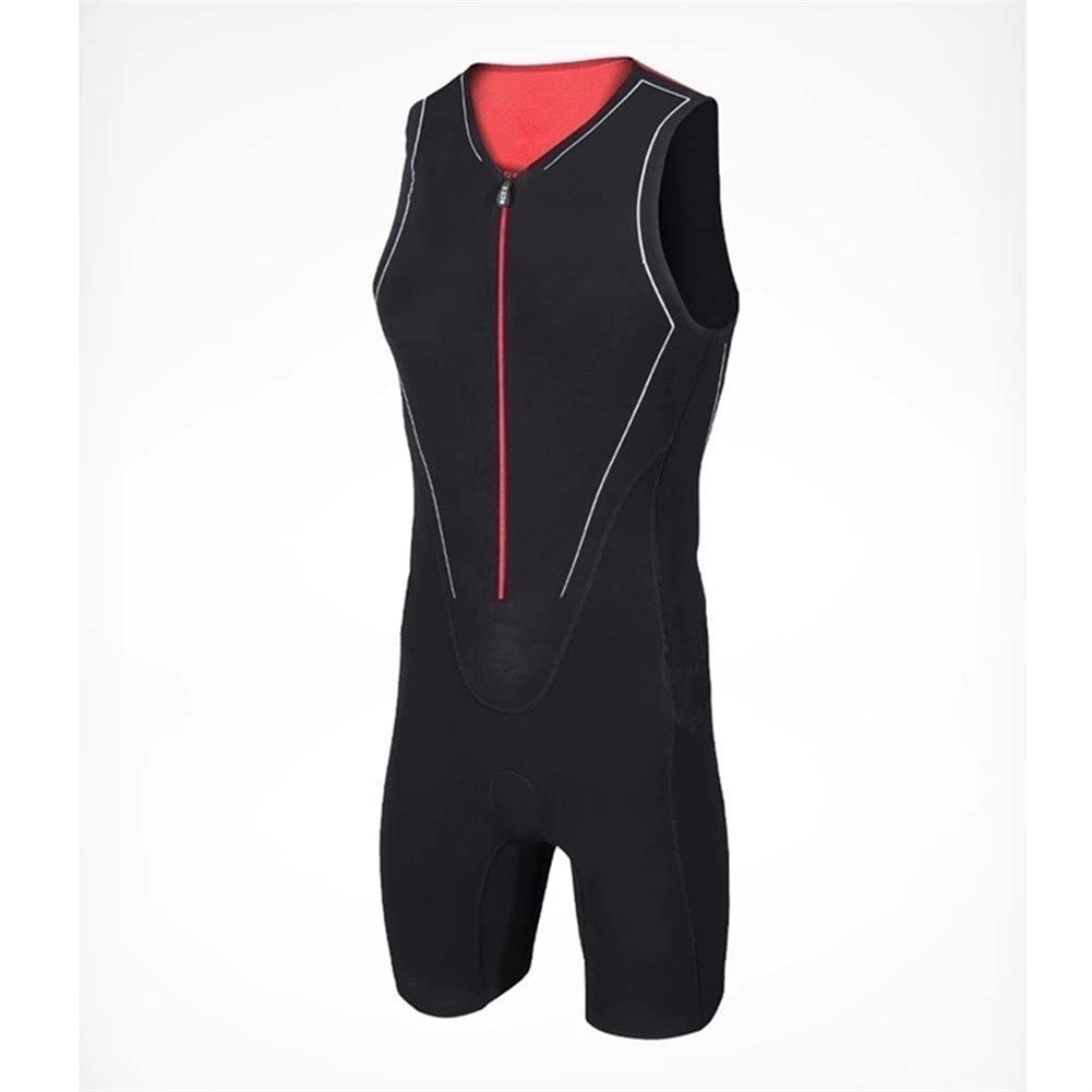 Ropa de triatlón masculina Sumiten de verano Singlevess Cycling Jersey Set traje Mtb Establecer zip completo 9d gel Mono deportivo CYTSH (Color : 04, Size : XXS)