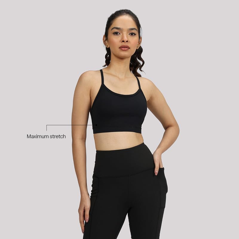 Image of BlissClub Ultimate Strappy Sports Bra | Removable Cups | Strappy Racerback Design | Elasticated Hem | CloudSoft TM Fabric