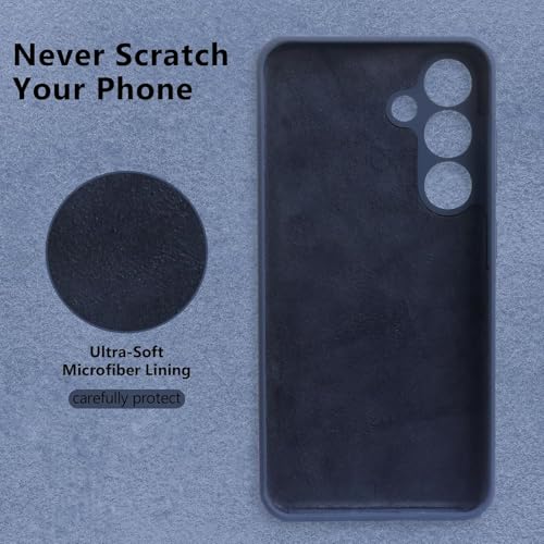 Image of MOBILOVE Back Cover Case for Samsung Galaxy S25 Plus 5G | Pure Liquid Soft Matte Silicone Case with Logo and Comes with Camera and Screen Protection Back Cover for Samsung Galaxy S25 Plus 5G (Blue)