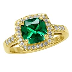 Nano Green Emerald - Yellow Gold Plated