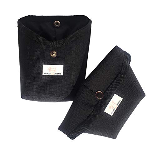 DOGS and MORE - TaschenTasche (Leckerlitasche/Leckerlibeutel/Futtertasche für die Jackentasche) (Schwarz) - Handmade in Germany