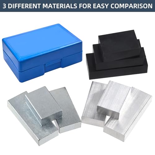 Glarks 9pcs 30/40/50mm Dichte Block Cuboid Gruppe Kit, Dichteblöcke, Aluminium-Kunststoff-Quadergruppe für Dichteuntersuchung, spezifisches Schwerkraft, Sammlerstück, spezifisches