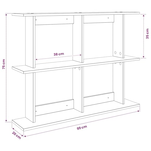 Support de rangement flottant noir 100 cm étagère murale pour bureau - 3