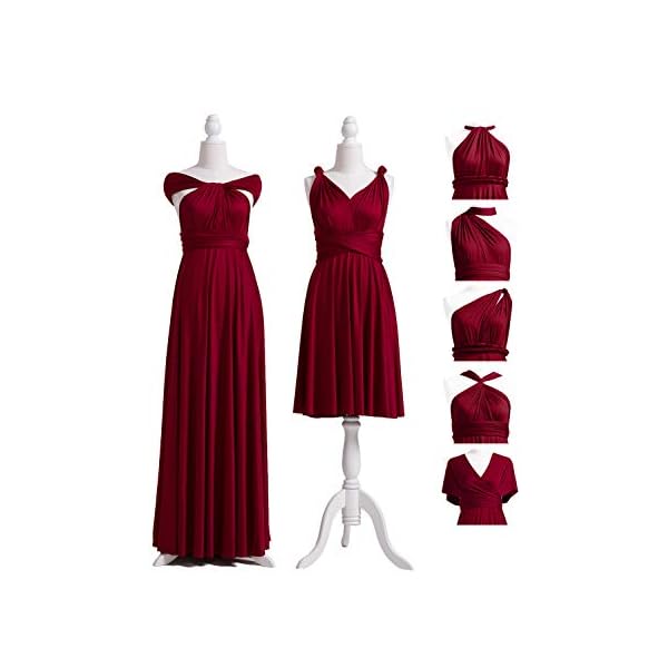 Bridesmaid Dress,Womens Long Prom Dresses Infinity Dress with Bandeau, Convertible Dress, Bridesmaid Dress, Long,Short, Plus Size, Multi-Way Dress, Twist Wrap Dress