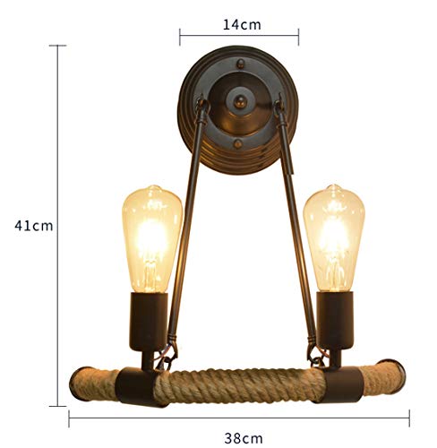 Motieflampen Wandlampen E27 Vintage Retro Wandlamp touw industriële lamp voor hal landhuis slaapkamer woonkamer eettafel - Afbeelding 7
