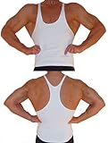 F300 String Tank Top for Men by Best Form (XL, White)