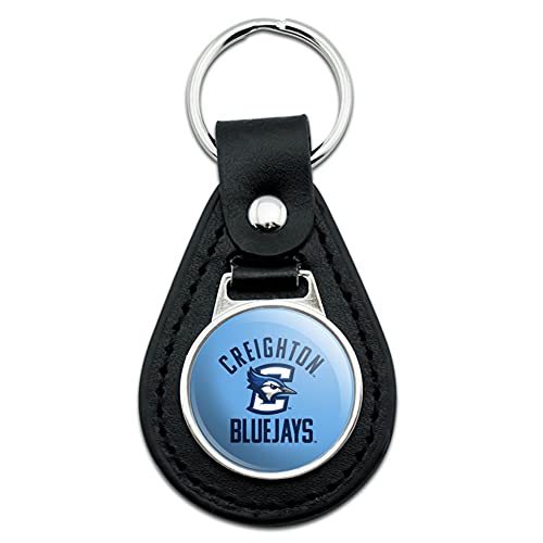 GRAPHICS & MORE Black Leather Creighton University Bluejays Keychain