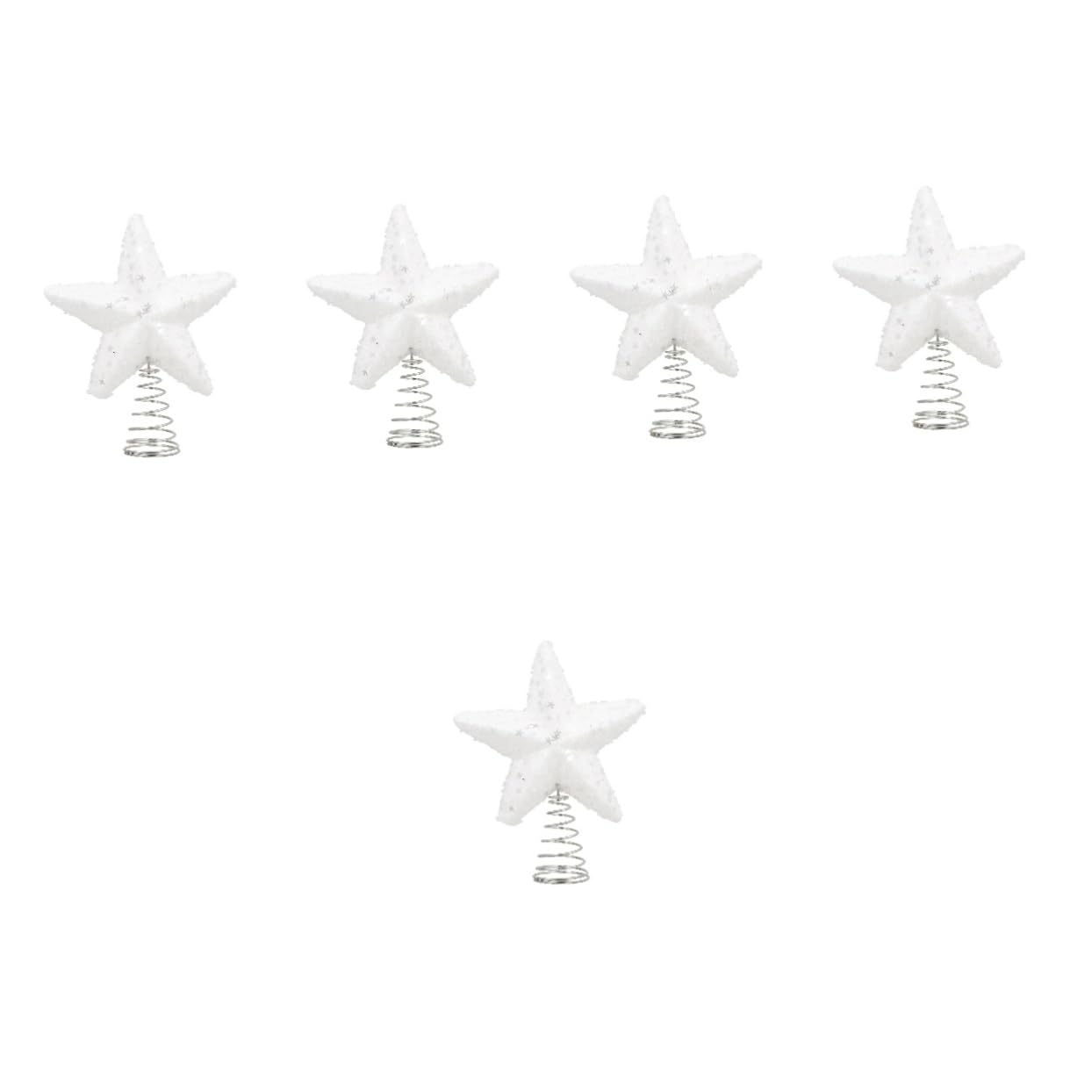PRETYZOOM 5 piezas de estrella de Navidad para un adorno del árbol elegante y duradero
