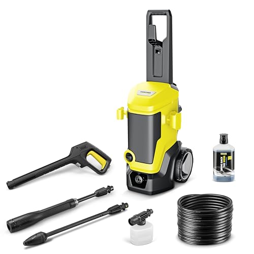 Kärcher Hochdruckreiniger K 7 WCM FJ, Druck: Max. 180 bar, Fördermenge: Maximum 600 l/h, Flächenleistung: 60 m²/h, inkl. Schaumdüse für höchste Schmutzlösekraft, gelb