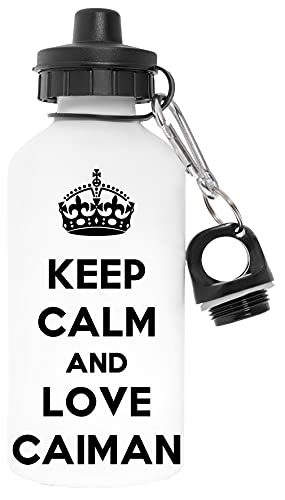 Alta qualità Keep Calm And Love Caiman Senza Inquinanti Bianca Bottiglia d\'acqua Alluminio Per Esterni Pollutant Free White Water Bottle Aluminium For Outdoors