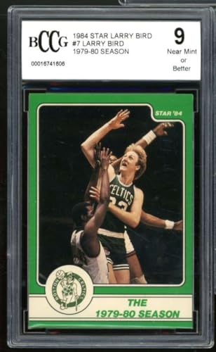 1984 Star Larry Bird #7 Larry Bird 1979-80 Season Card BGS BCCG 9 Near Mint+