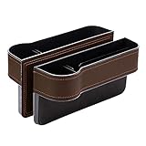 payanwin Car Seat Gap Filler with Cup Holder, PU Leather Car Seat Storage Organizer Front Seat Gap F