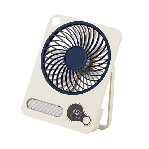 Kuntesetty Ventilador de Pared/Mesa Ventilador Personal Recargable 3 Modos Viento Luz LED Nocturna