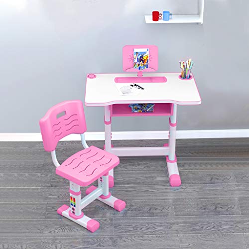 image for Liraly Home & Garden Liraly Kids Study Desk and Chair Set, with Bookst