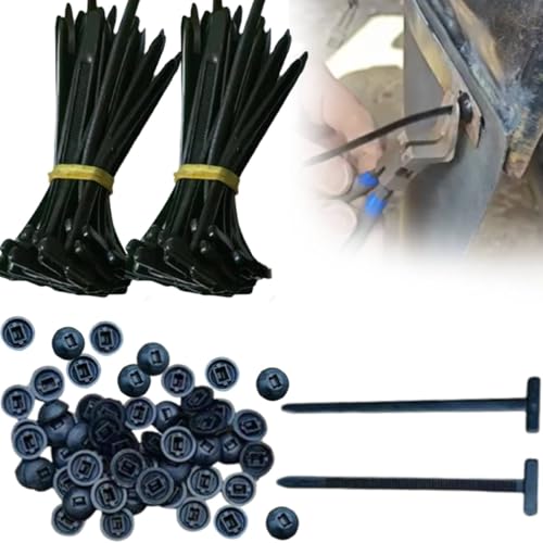 Lot de 50 boucles universelles en nylon pour serre-câbles autobloquants robustes - Petites sangles de serrage - Outil multifonction en plastique pour réparation quotidienne de voiture (50 pièces)