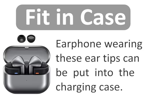 Image of Galaxy Buds 3 Pro Memory Foam Tips Earbud, 2 Pairs Replacement Comfortable No Silicone Pain Noise Isolation Earbuds Accessories Compatible with Samsung Galaxy Buds 3 Pro - Black S