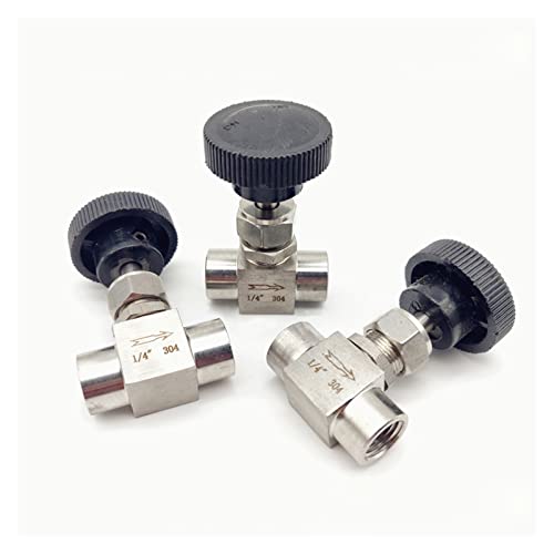 Vanne à aiguille 1/4 acier inoxydable 304 finition haute précision - 5