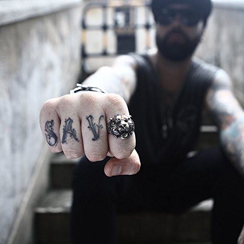 Image of Genuine Stainless Steel Ring for Men Fashion Punk Rock 3D Animal Rings