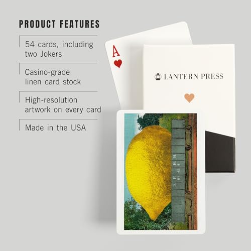 Baraja de 52 cartas tamaño póker con diseño limón miniatura 3