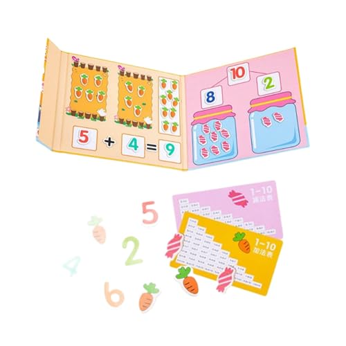 Poupangke Juegos de matemáticas para el jardín de infantes, manipulaciones matemáticas preescolares - Juegos de números Juego de matemáticas Juguetes de conteo - Juguetes matemáticos Adición y resta,
