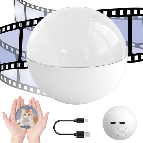 dijiusidy 2.7 Crystal Ball Video Player, Electronic 3D Memory Orb Ball, Personalized Crystal Ball Digital Display, Uploadable Videos & Photos, for Anniversary, Xmas, Birthday (White)