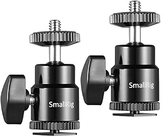 SMALLRIG 1/4" Camera Hot Shoe Mount with Additional 1/4" Screw (2pcs Pack)