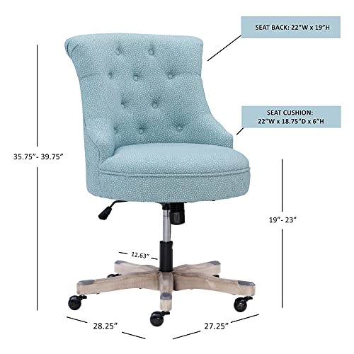 Linon Amzn0240 Talia Light Blue Office Chair, Gray #TOP4