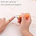 Anti Splash Slanted Nail Clipper, Wide Jaw Opening Stainless Steel Nail Trimmer with Ergonomic Handle Nail Cutter for Thick Toenails & Ingrown (Orange)