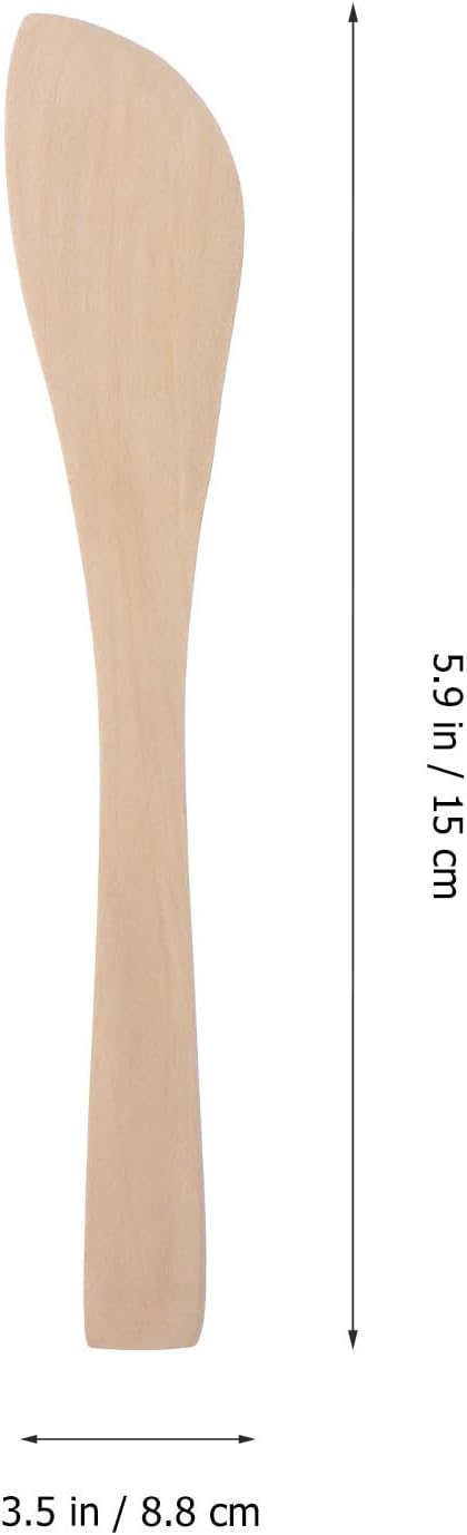 Cabilock Wooden Butter Spreader Set 20Pcs Mini Wood Spreaders for Cheese Jelly and Dumpling Filling 6.5 Inch Natural Wood Kitchen Utensils