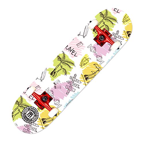 Review Skateboards Caster Scooters Double Rocker Beginner Four-Wheel Long Professional Road All-Arou...