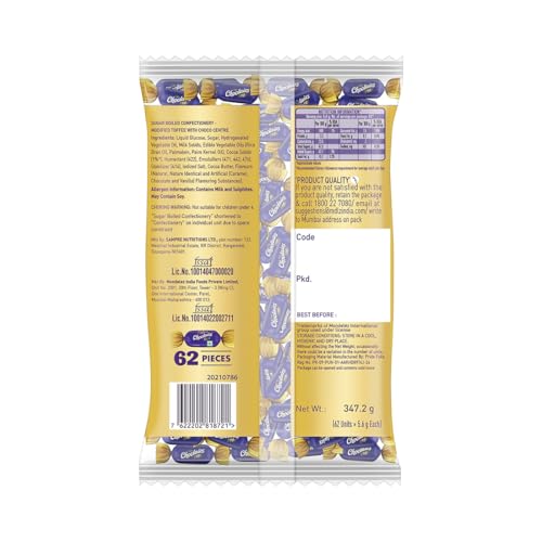 Cadbury Choclairs Gold Candy, 347.2 g (62 Candies)