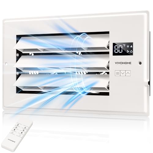 VIVOHOME Register Booster Fan - 6 x 12 Opening with Adjustable Louver