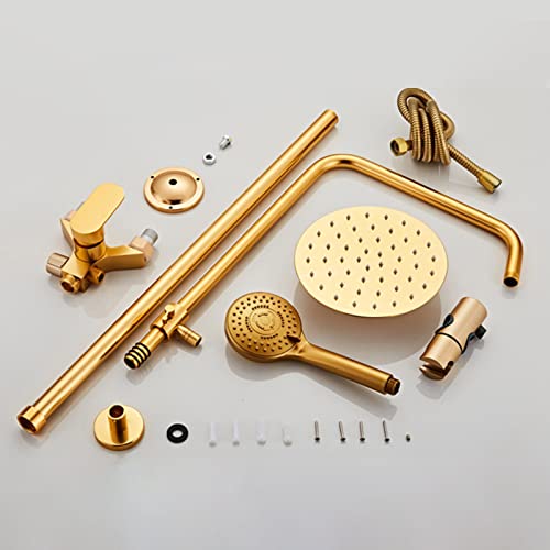 Ensemble de douche murale avec douchette à main 3 modes et mitigeur baignoire complet