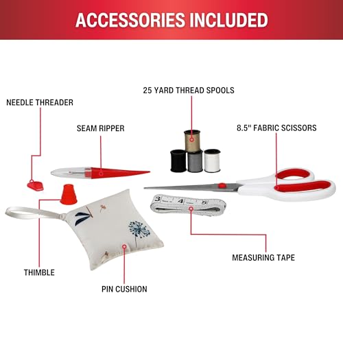 image for SINGER Large Premium Sewing Basket with Notions Sewing Kit & Matching 