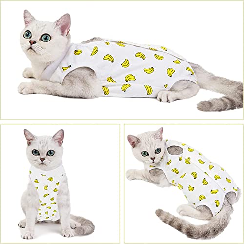 Combinaison de récupération pour chat imprimé banane taille L
