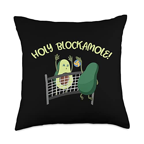 Holy Blockamole Guacamole Volleyball Blocker Player Throw Pillow