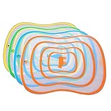 4PCS Kitchen Chopping Blocks Tool Flexible Transparent Cutting Board Kitchen PP Cutting Boards Classification Chopping Board