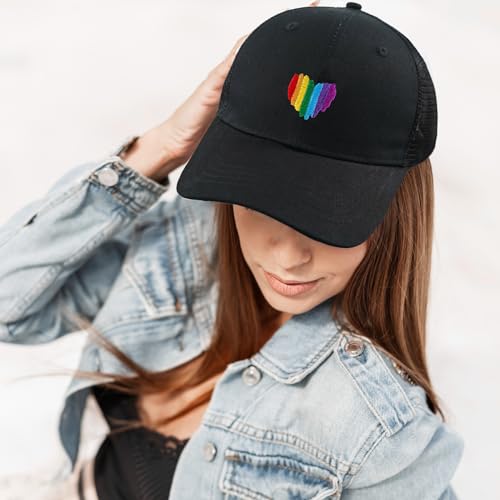 Image of Pride Hat Rainbow Caps LGBT Baseball Cap Pride Accessories Gay Stuff for Men Women