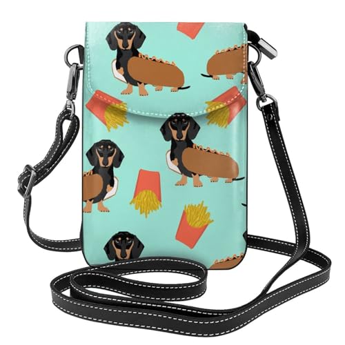 Pochettes pour téléphone portable Teckel pour vos sorties : mini sac bandoulière en cuir PU