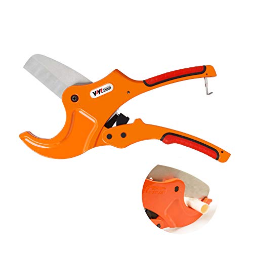 \"YIYITOOLS PVC Cutter, Ratcheting Pipe Cutters Cuts up to 2-1/2\"\" Pipe Capacity Cutting Tool. Ideal Pipe Cutter for Home Working and Plumbers\" (QF-1-004)