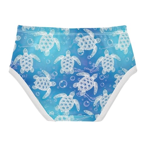 Joisal White Sea Turtles Blue Girls Underwear Toddler 2t Cotton Panties for Girl Cartoon Briefs Kids Undies2