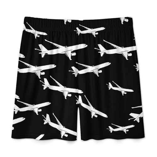 Airplane Jet Men's Pajama Bottoms Lounge Pj Shorts Stretch Sleep Shorts for Home Vacation Beach4